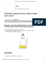 Calculate Lighting Fixture's Beam Angle and Lumen - Electrical Notes & Articles