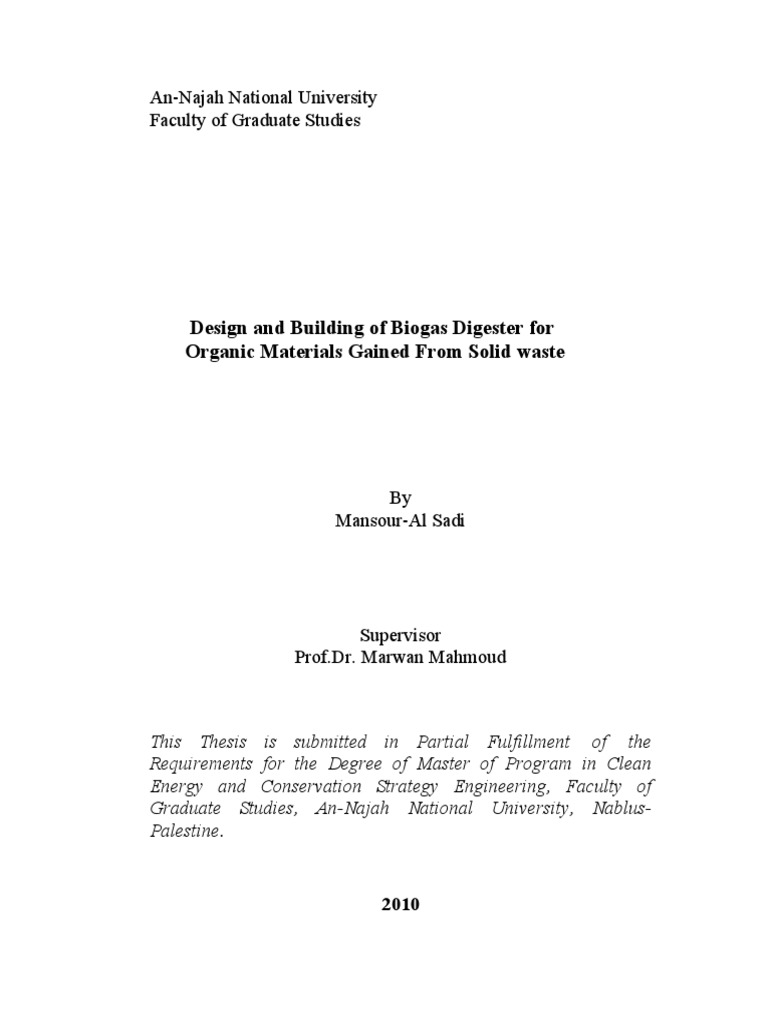 Design and Building of Biogas Digester For Organic Materials Gained