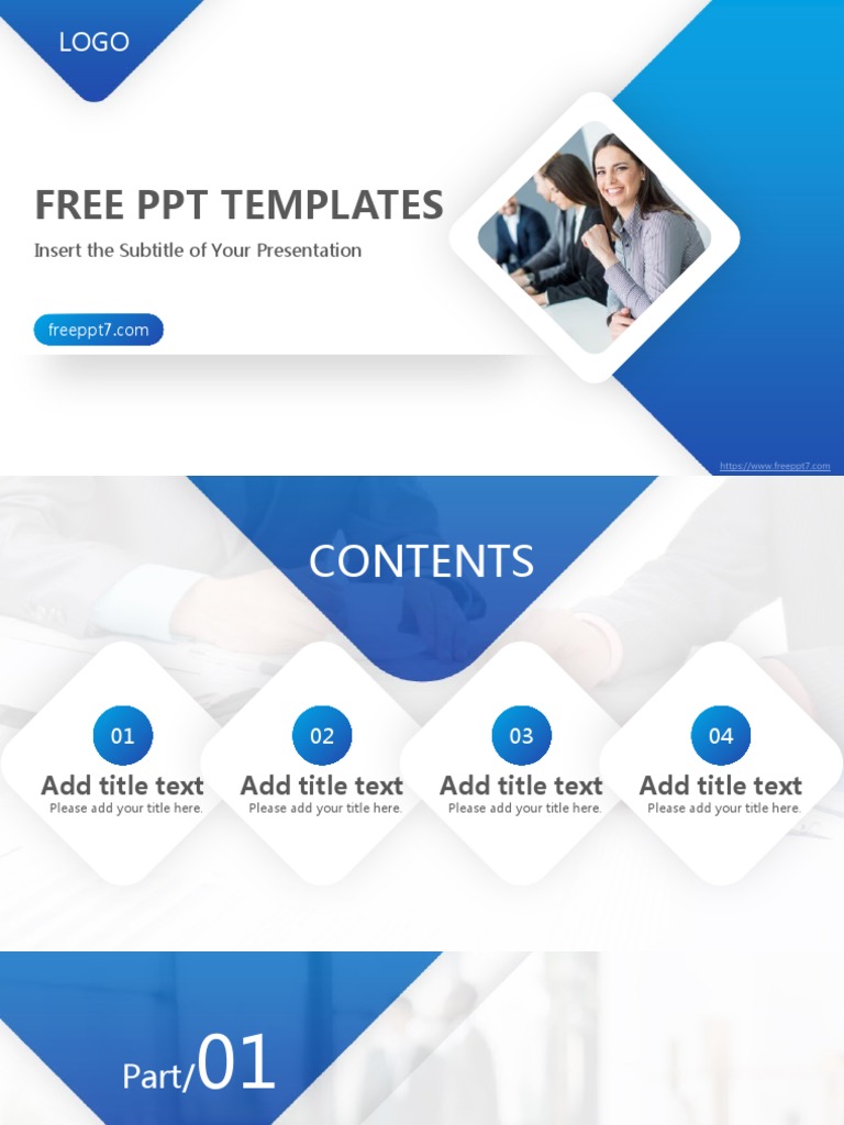 Blue Business Style Powerpoint Template | PDF | Microsoft Power Point ...