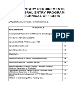 Table of Contents Doc Requirements