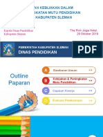 Paparan Kebijakan Dan Peningkatan Mutu Pendidikan Di Kabupaten Sleman 20191028