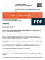 Discursul din 2022 privind Starea Uniunii al Președintei Ursula von der Leyen