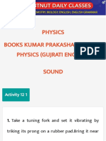 PHYSICS ACTIVITY 12 SOUND WAVES