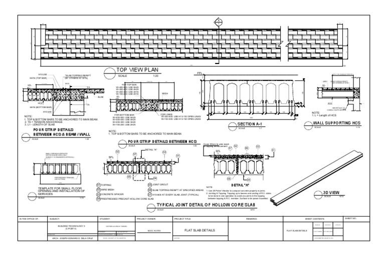 Flat Slab Details A1 | Download Free PDF | Prestressed Concrete ...