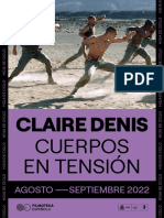 Hoja de Ciclo Claire Denis Cuerpos en Tensi N Septiembre - Filmoteca Espa Ola