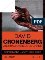 Hoja de Ciclo David Cronenberg Aberraciones de La Carne Septiembre - Filmoteca Espa Ola