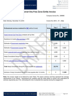 Draft Invoice UAE Free Zone Dubai Internet City