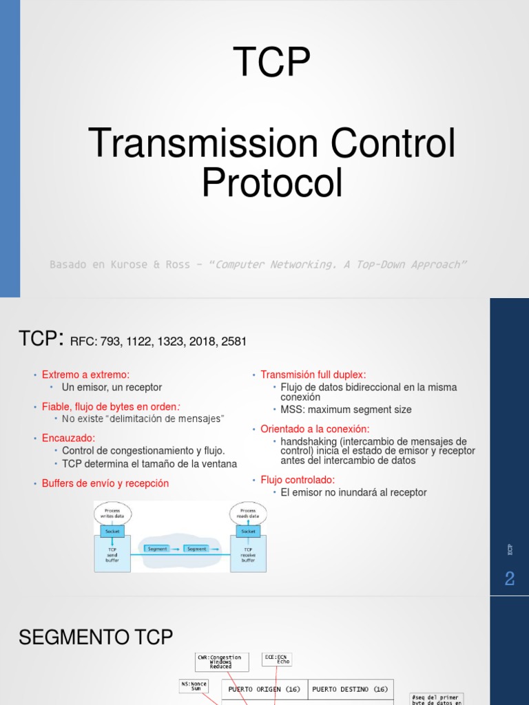 Control de Flujo en TCP | PDF | Protocolo de Control de Transmisión ...