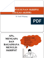 Kiat Penyusunan Skripsi (Tugas Akhir) : Dr. Insih Wilujeng