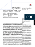 2019 Update To Management of Hyperglycemia in Type 2 Diabetes, 2018. A Consensus Report by The American Diabetes Association (ADA) and The European Association For The Study of Diabetes (EASD)