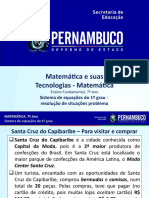 Sistema de Equações Do 1º Grau- Resolução de Situações Problema