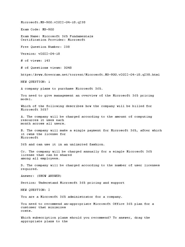 MS-900 Examsfragen | Maxtic