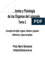 Tema 2 Tejidos Organos