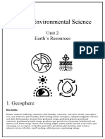 Earth's Resources: Geosphere and Plate Tectonics