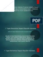 Kedudukan Dan Peran Fungsi Kementrian Negara Republik Indonesia