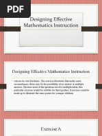 Designing Effective Mathematics Instruction JESRILE PUDA