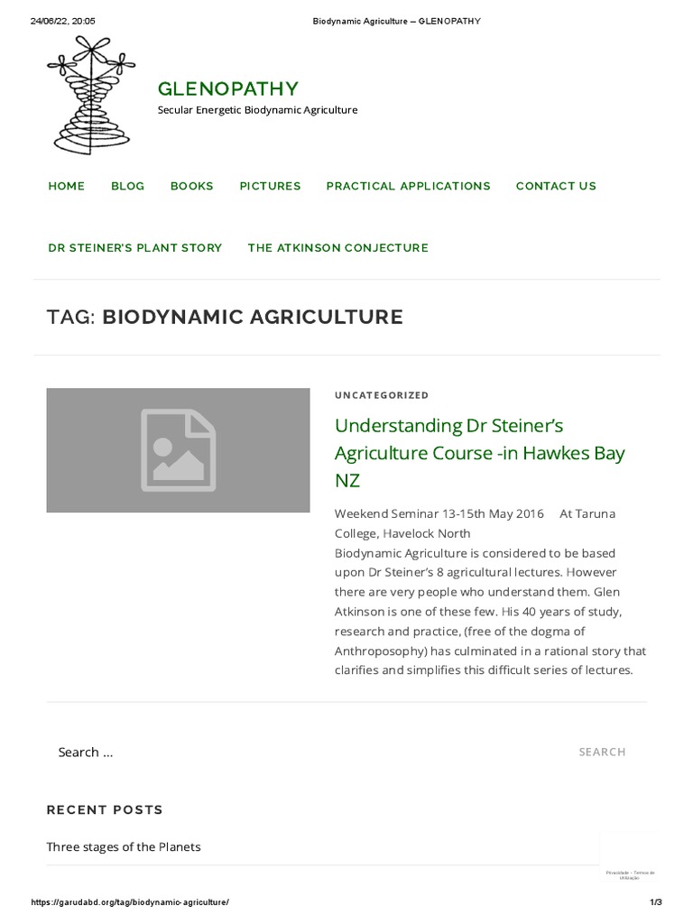 Biodynamic Agriculture - GLENOPATHY | PDF | Rudolf Steiner | Agriculture