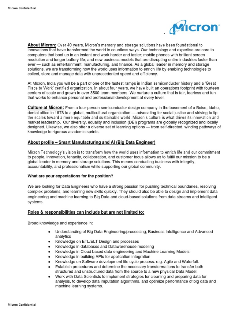Job Link For Big Data Engineer