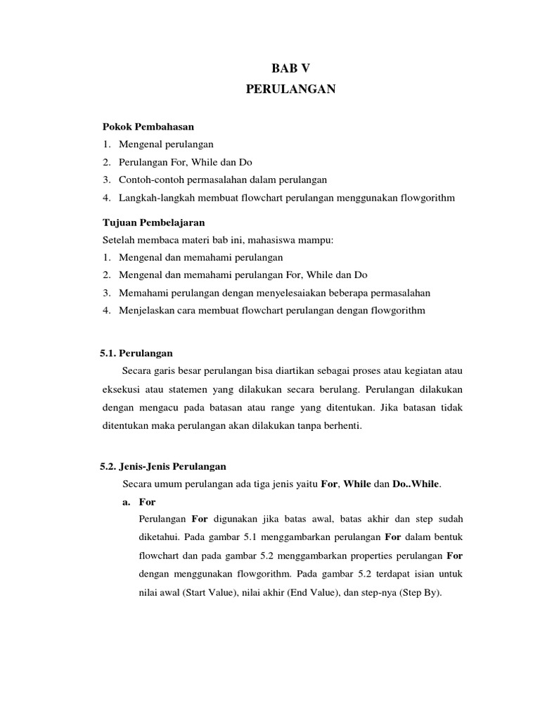 Panduan Lengkap Perulangan dalam Pemrograman | PDF