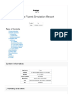 Ansys Fluent Simulation Report