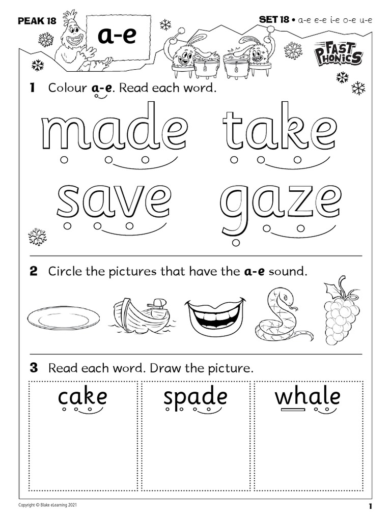 Activity Sheet FP Fast Phonics Worksheets Peak 18 Peak 18 Phonics en-GB