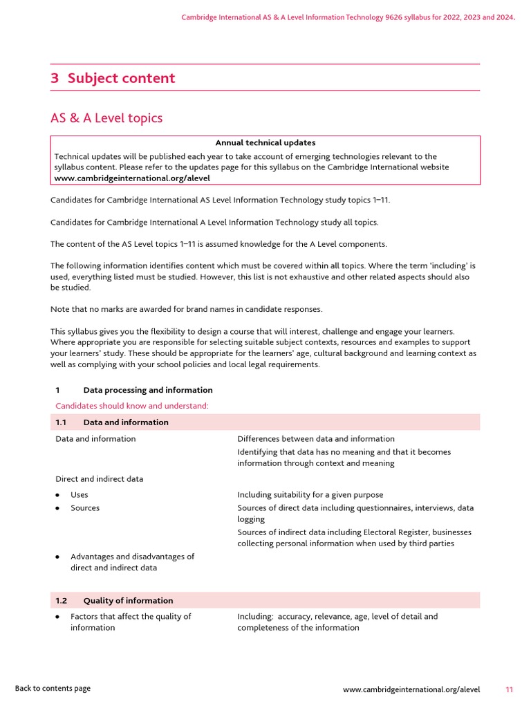 Cambridge IT 9626 Syllabus Overview | PDF | Transport Layer Security ...