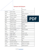 Synonyms and Antonyms (EE)