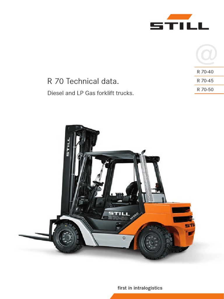Still R 70 40 Spetsifikatsioon | PDF | Truck | Forklift