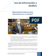 NIA 39 2021 Presupuesto Público 2022 Buscando Hacer Un Quiebre