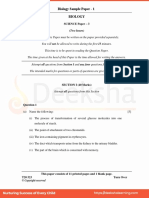 ICSE Class 10 Biology Sample Papers 1 2021