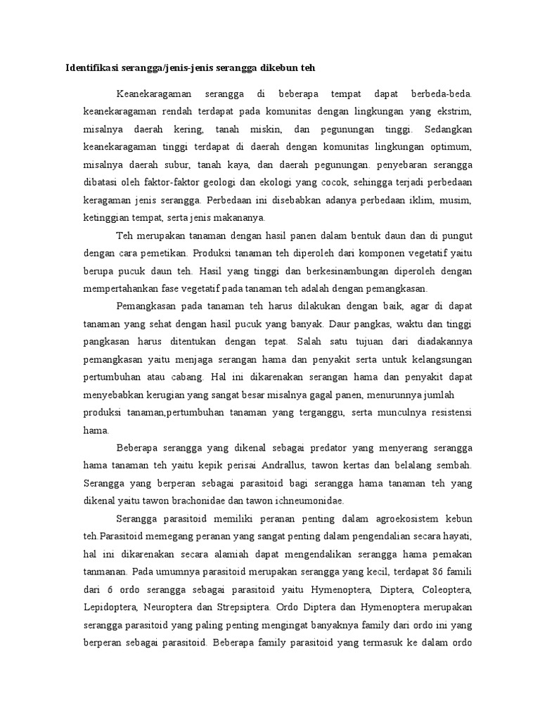 Identifikasi Serangga | PDF