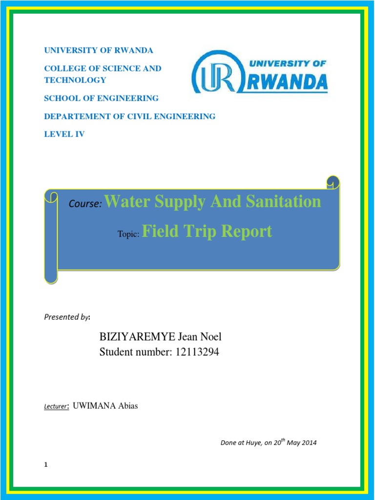 Field Trip Report at Water Treatment Pla | PDF | Water Purification ...