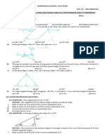 Practice Worksheet STD.7 Lines and Angles and Triangles