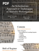 The Schenkerian Approach To Techniques of Melodic Prolongation