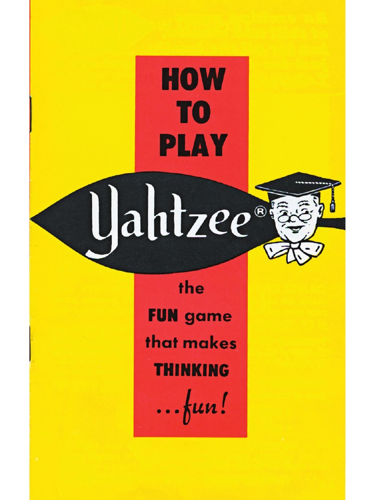 Yahtzee PDF Handheld Video Games Games Of Chance