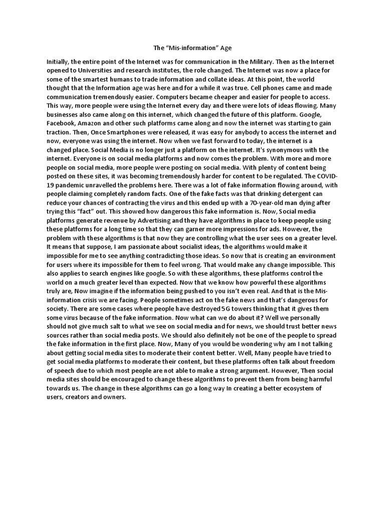 Navigating the Misinformation Age | PDF | Popular Culture & Media ...