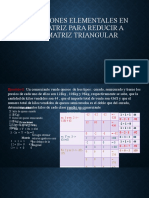 Operaciones Elementales en Una Matriz para Reducir A