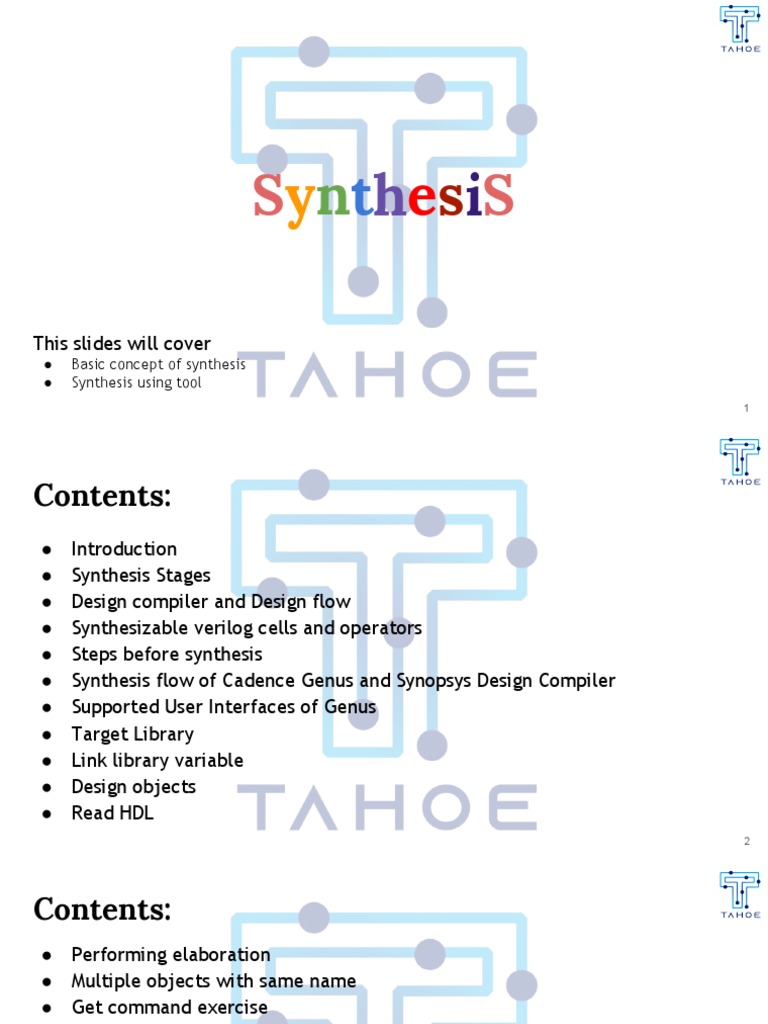 4. Synthesis PDF Logic Synthesis Hardware Description Language
