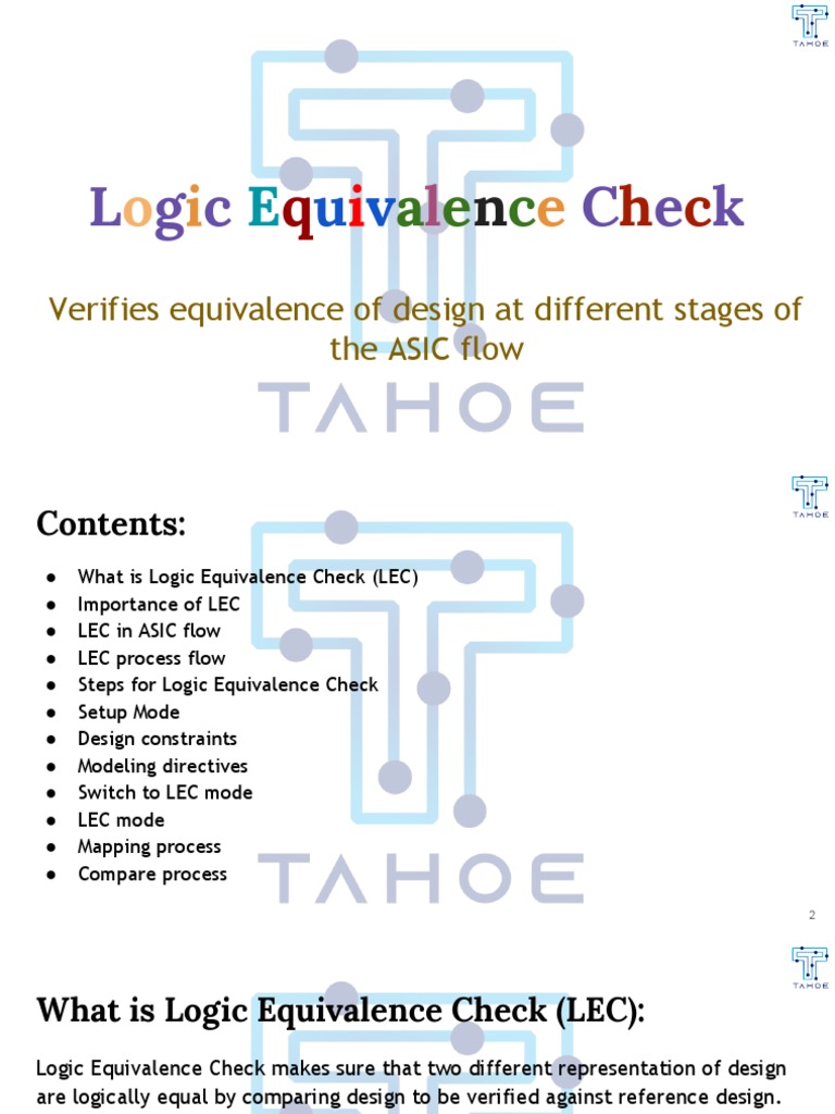 Logical Equivalence Check