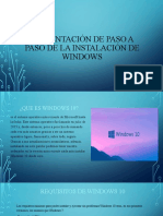 Presentación de Paso A Paso de La Instalación de Windows