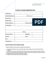 ATC Student Transportation Registration Form