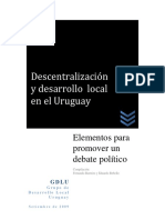 Descentralización y desarrollo local en Uruguay