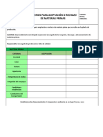 Criterios de Aceptacion o Rechazo