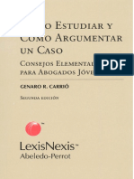 Argumentacion Como Estudiar y Como Argumentar Un Caso G Carrio