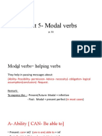 Modal Verbs (Unit 5)