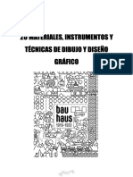 20 Materiales, Instrumentos y Tecnicas de Dibujo y Diseño Grafico.