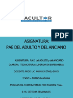 Clase 0 - Introduccion Pae Del Adulto y Del Anciano Presentacion
