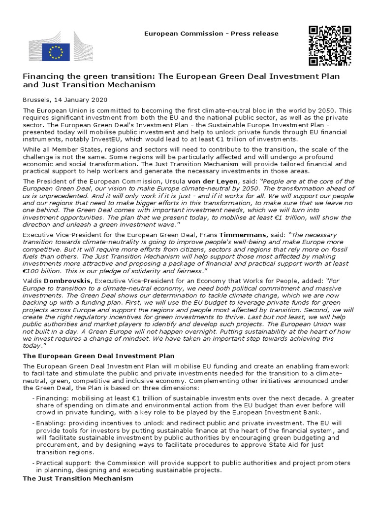 0 PRESSFinancing - The - Green - Transition - The - European ...