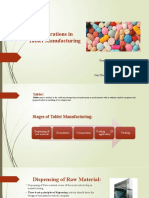 Unit Operations in Tablet Manufacturing Main