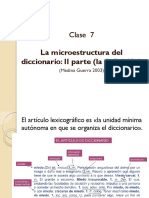 Microestructura Del Diccionario - II Parte